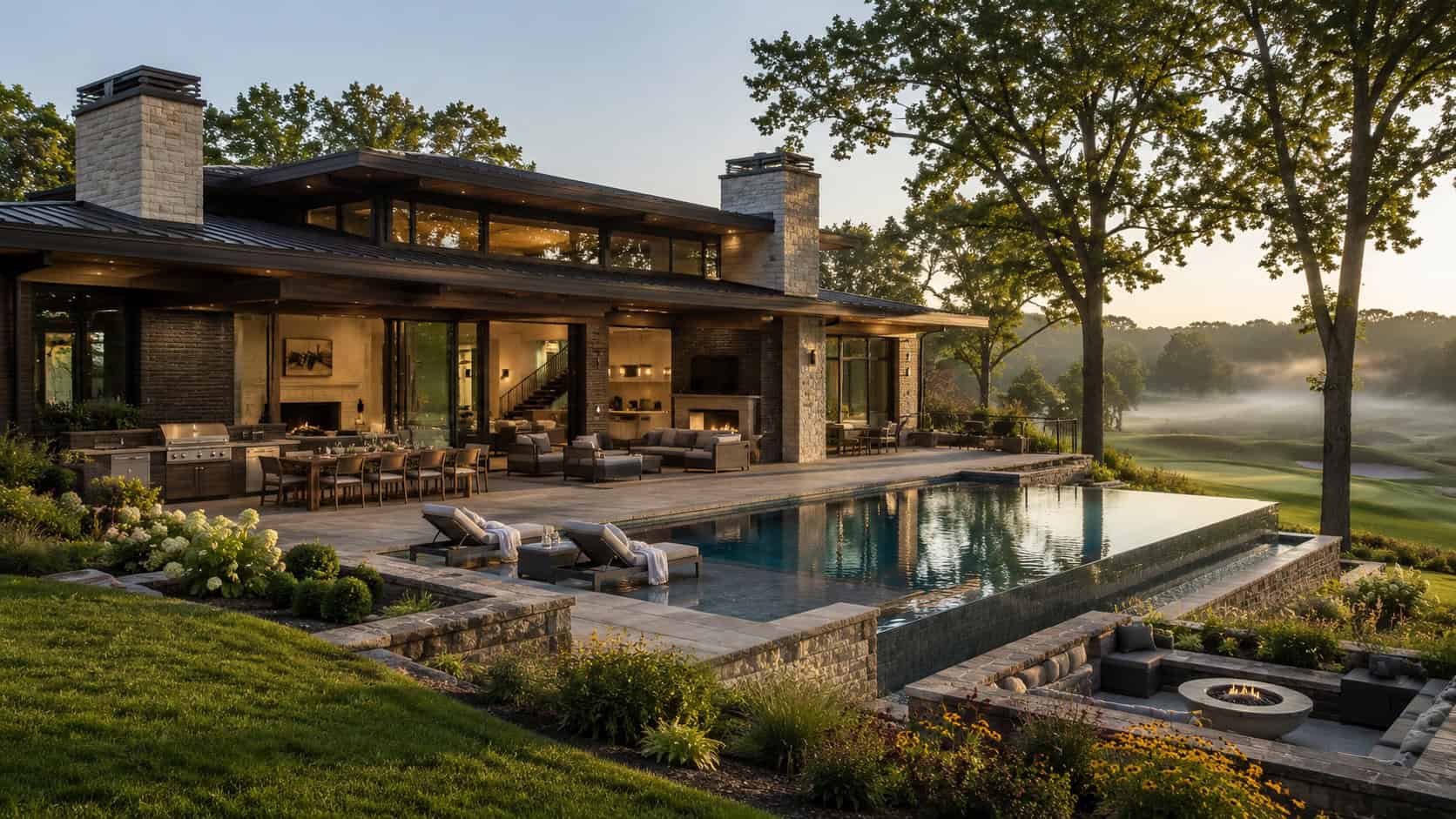 Luxury Missouri home with pool and outdoor living space insured through The Allen Thomas Group's high-value homeowners coverage